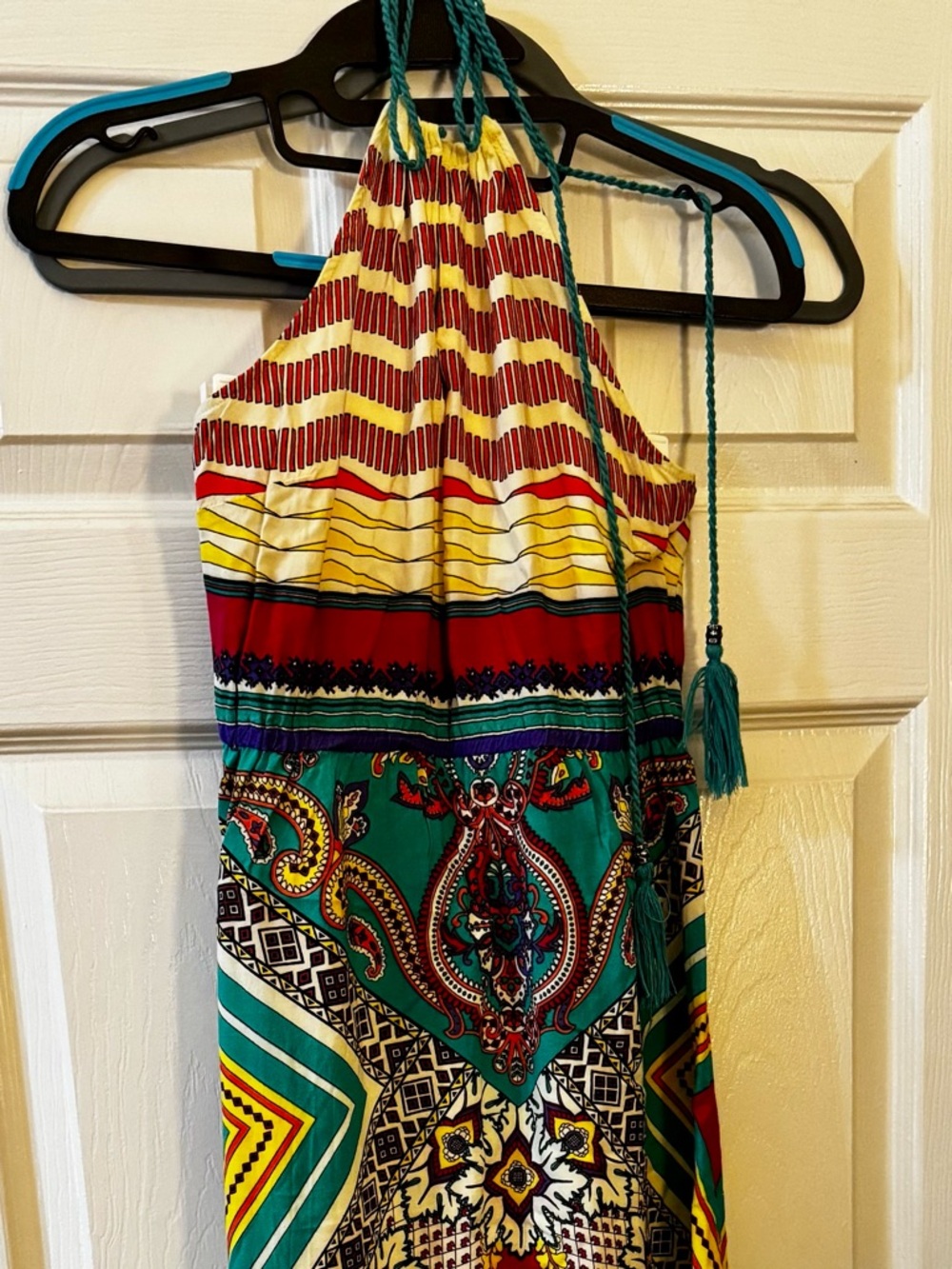 Flying Tomato Red & Green Printed Boho Maxi Skirt